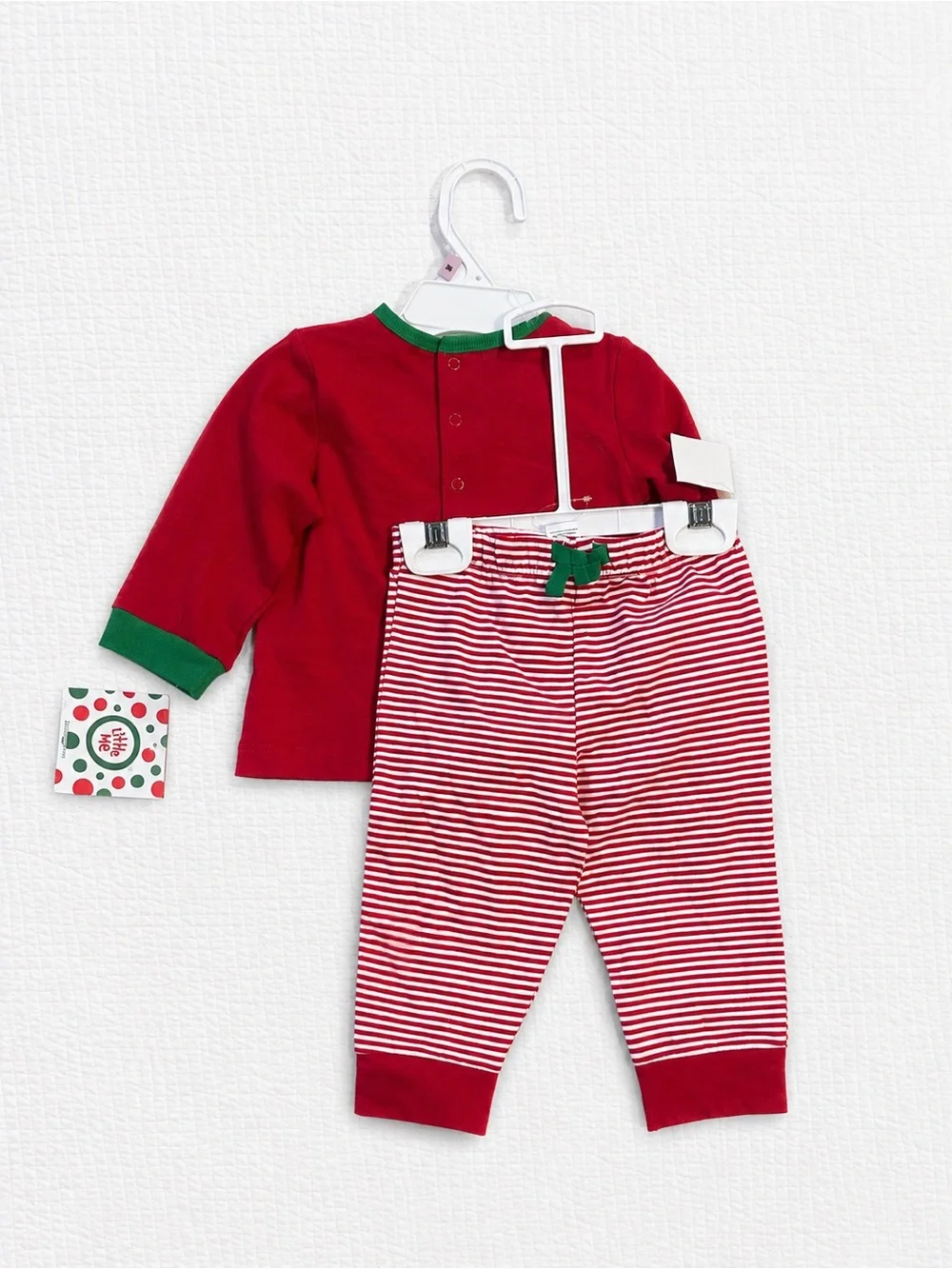 Little Me My First Christmas 3 Pc Reindeer Outfit Hat Set 9M NWT